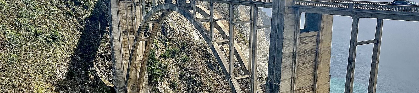 Bixby Creek Bridge arching over a canyon on the Big Sur coast